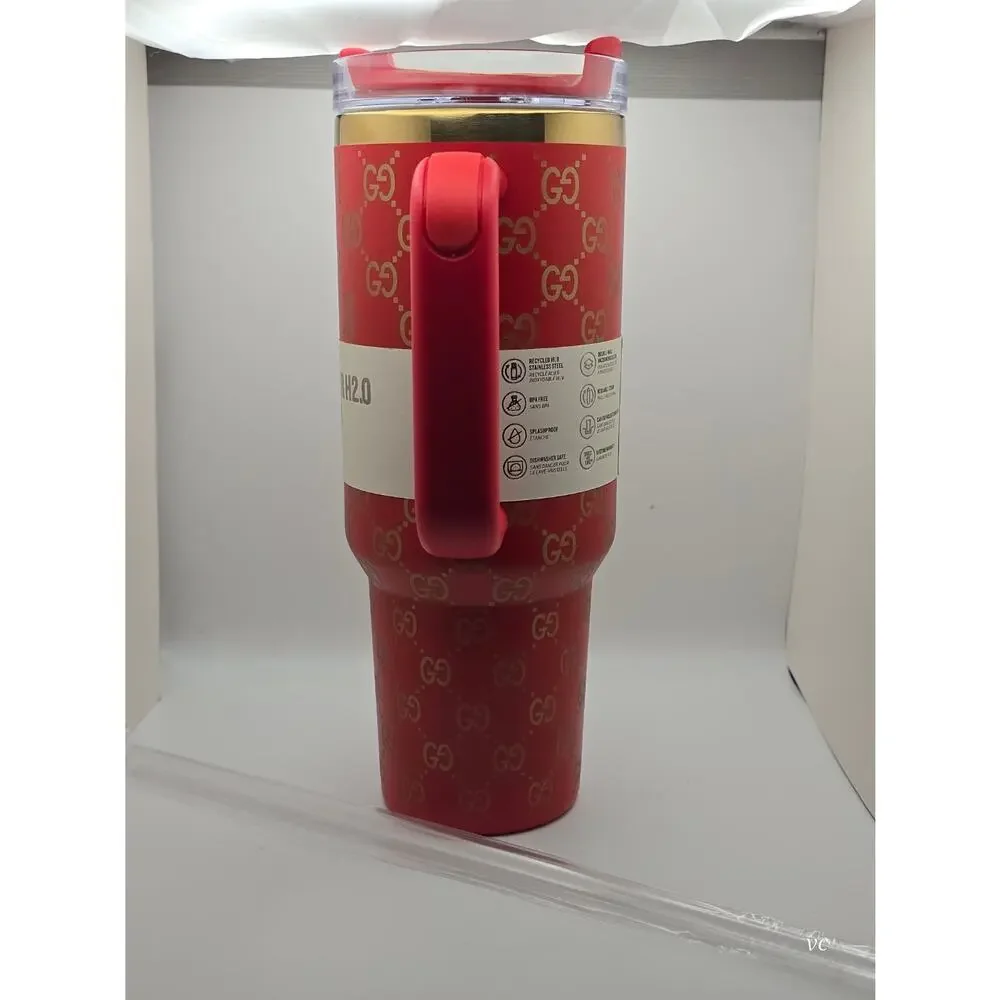 Gucci x Stanley 40 oz Red Gold Tumbler w/ Straw | Limited Edition - Picture 3 of 6